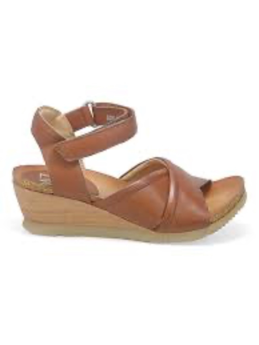 Miz Mooz Sofiwe Wedges brown leather size 7.5